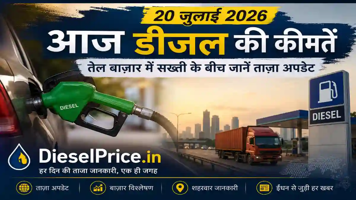 आज डीजल की कीमतें - 20 जुलाई: दिल्ली, मुंबई, बेंगलुरु और कोलकाता में ताज़ा डीजल रेट