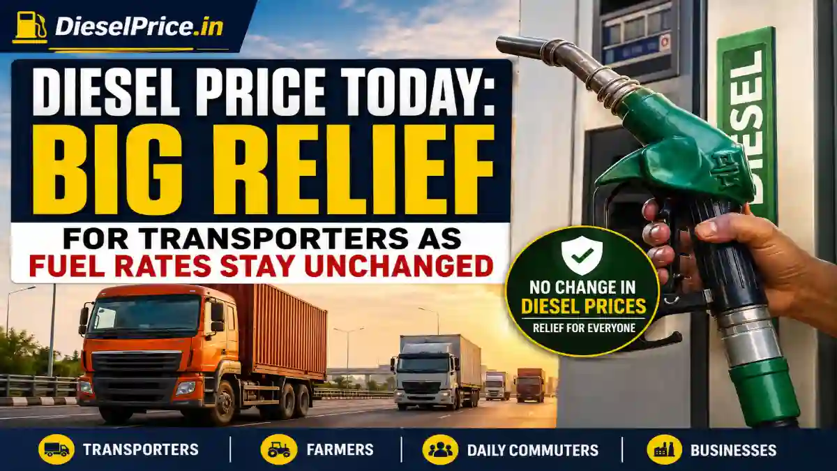 Diesel Price Today: Big Relief for Transporters as Fuel Rates Stay Unchanged