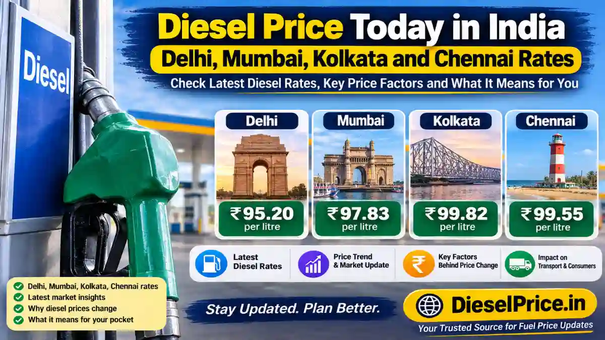 Diesel Price Today in India: Delhi, Mumbai, Kolkata and Chennai Rates